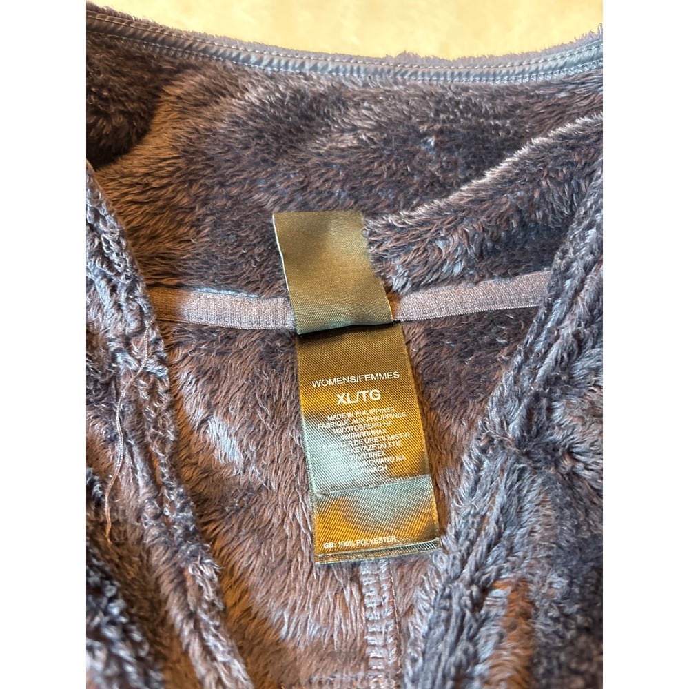 The North Face Osito Fleece Pullover Dark Purple Snap Neck Women XL - Picture 3 of 4